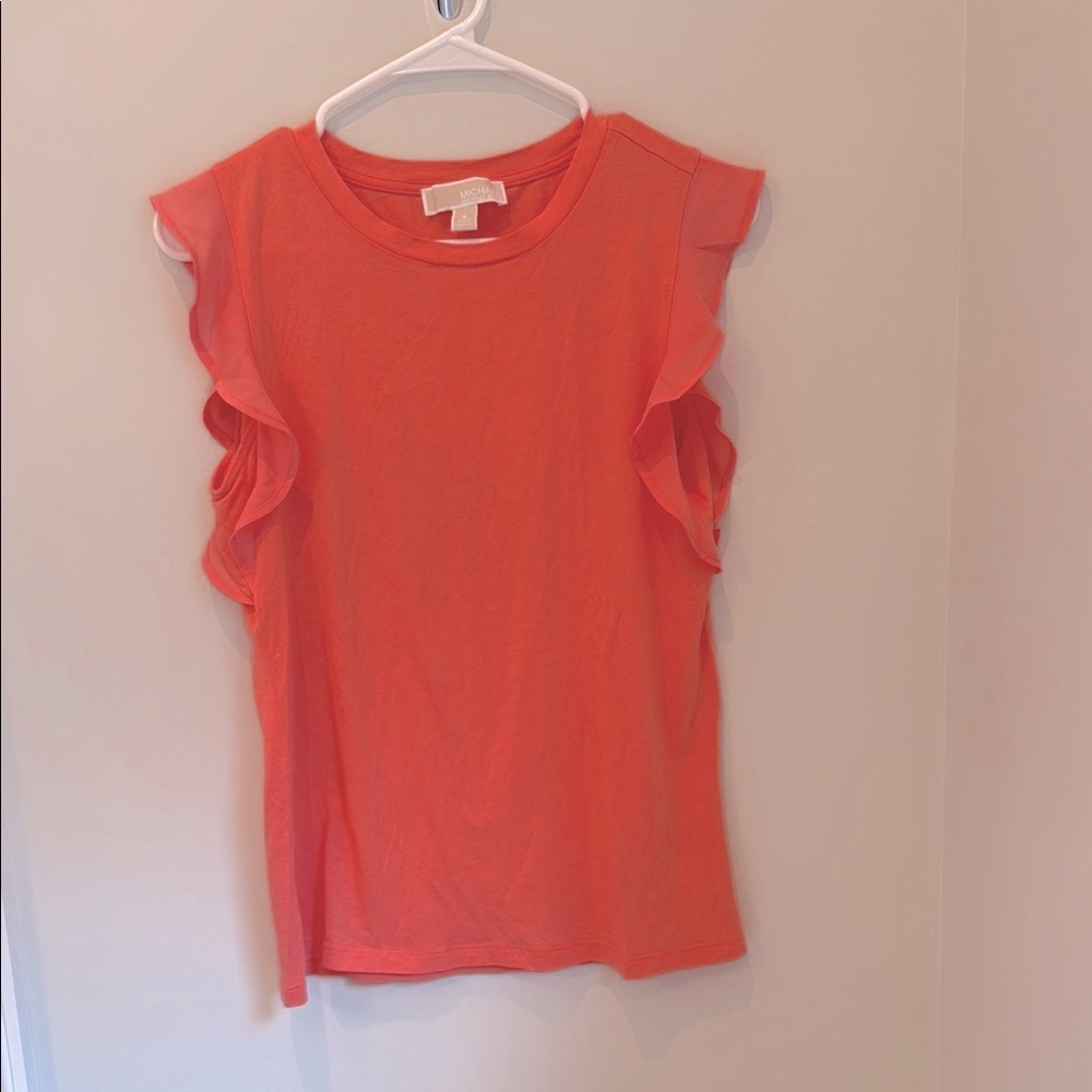 MICHAEL Michael Kors Women's Coral Ruffle Sleeve Top